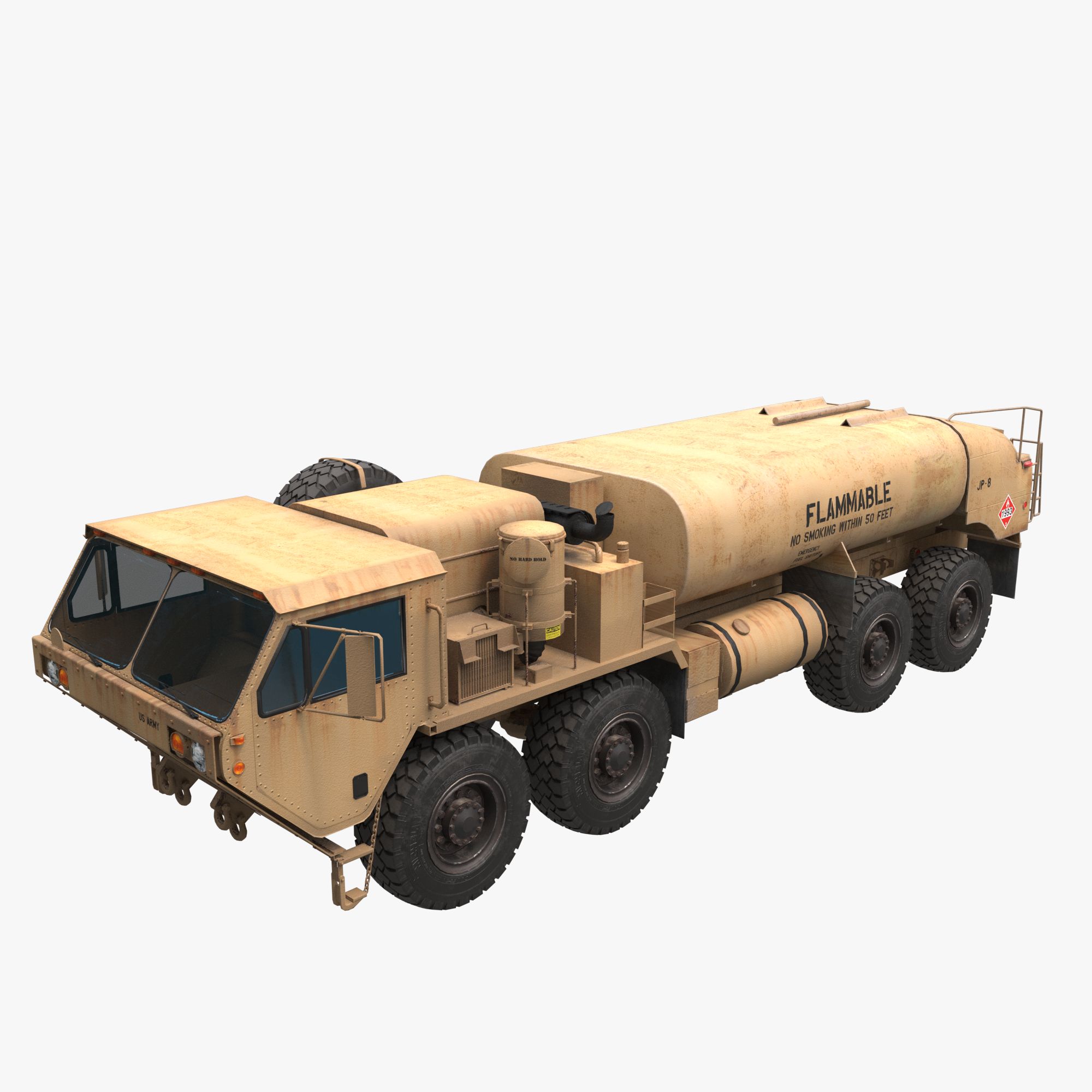 Bränslebil Oshkosh HEMTT 3d model