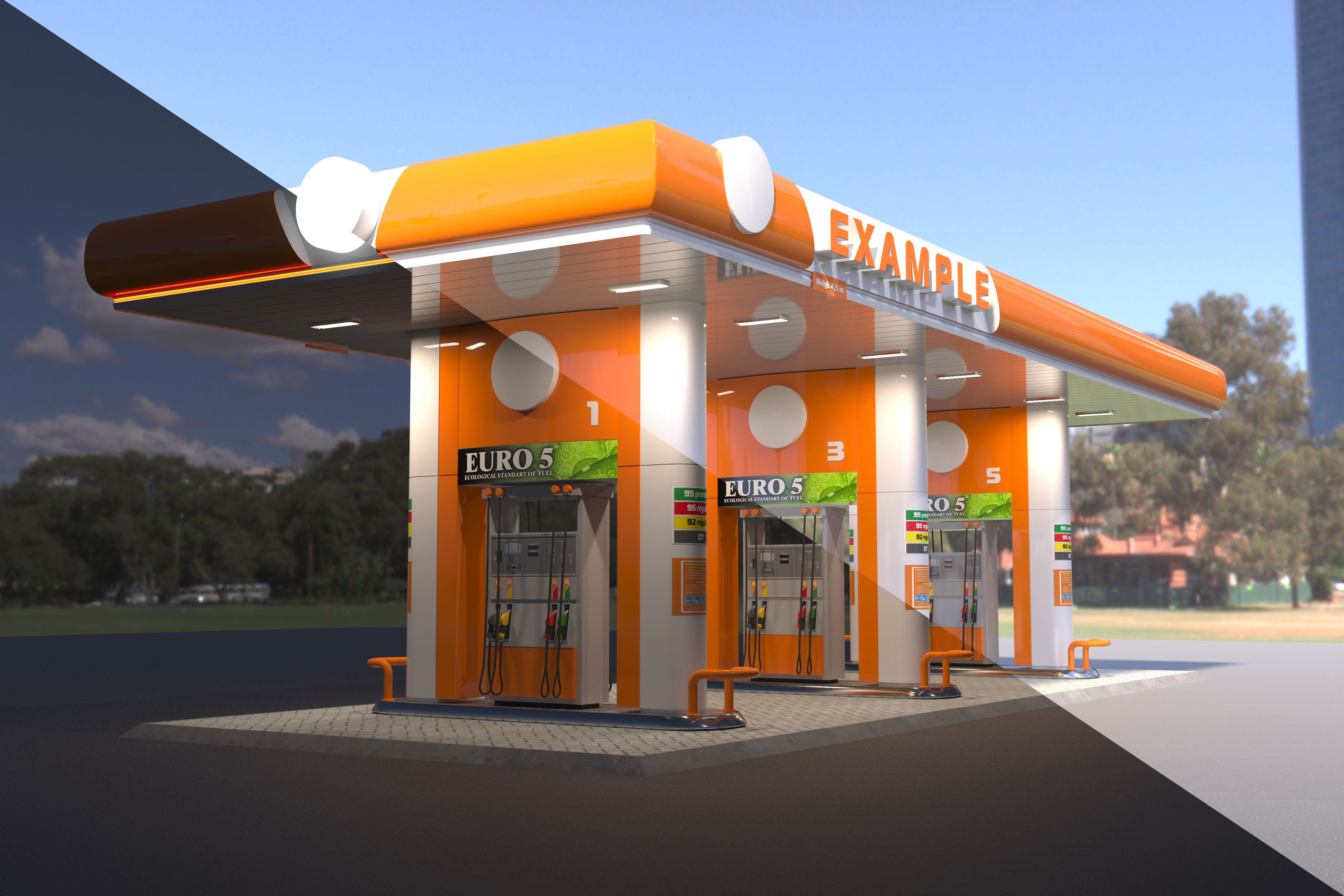 Petrol tent 2 3d model