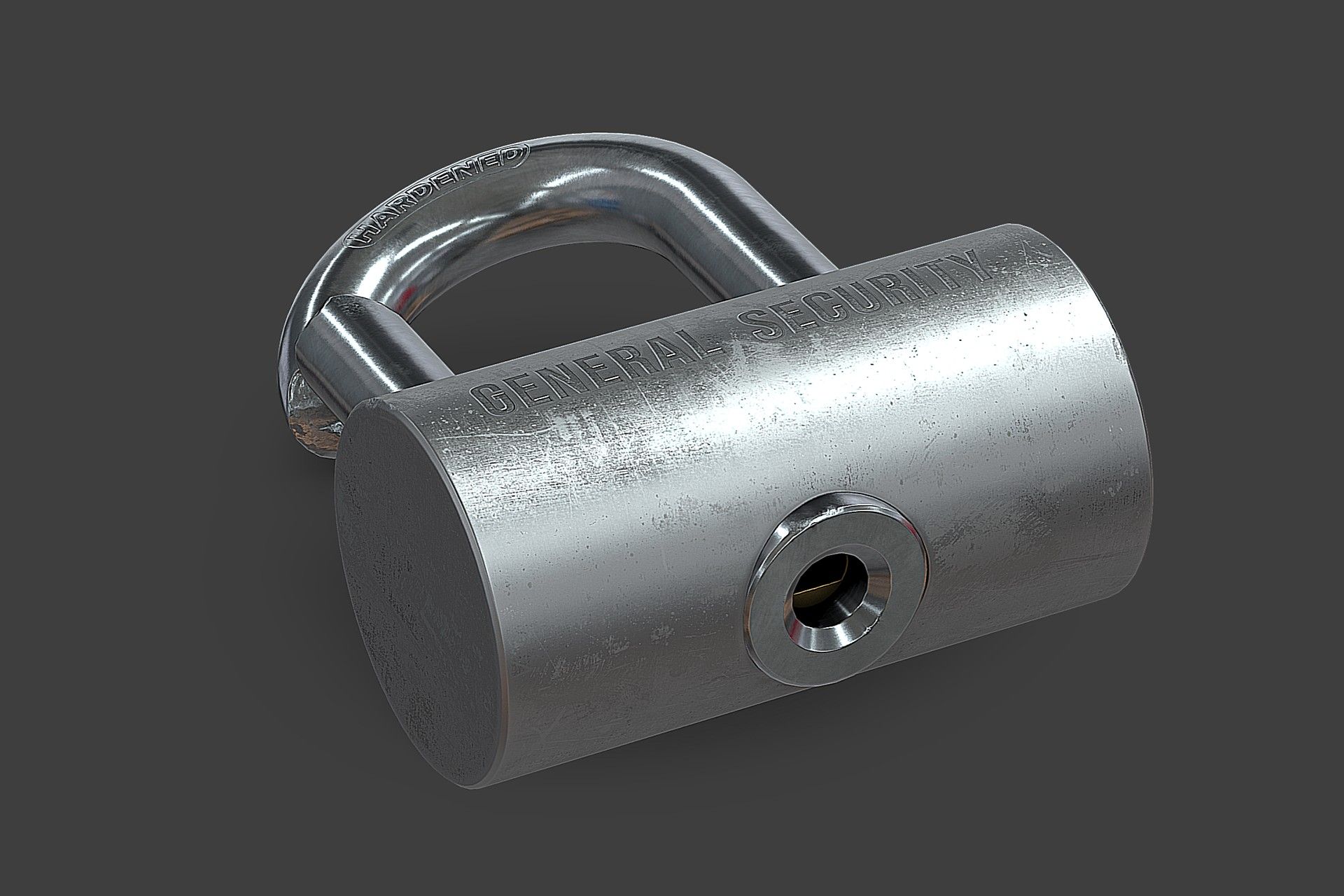 Broken Padlock royalty-free 3d model - Preview no. 10