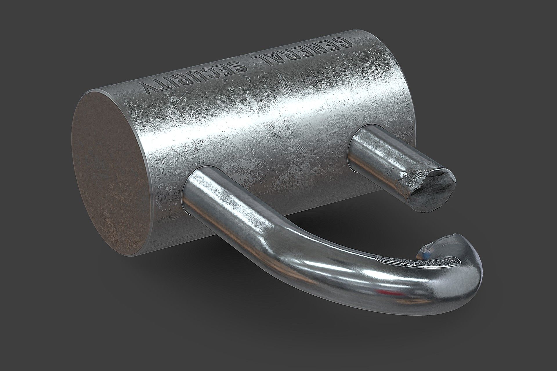 Broken Padlock royalty-free 3d model - Preview no. 11