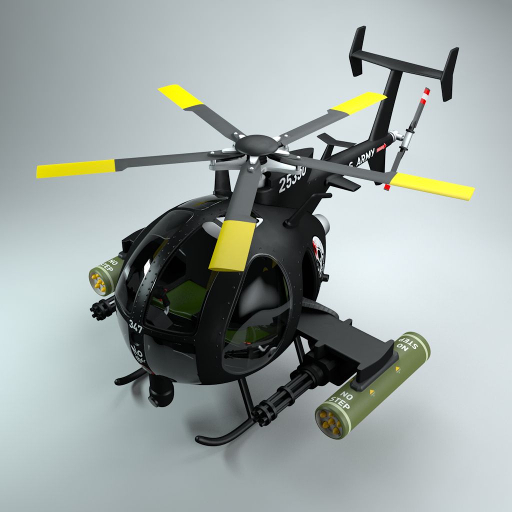 AH-6 Uccellino 3d model