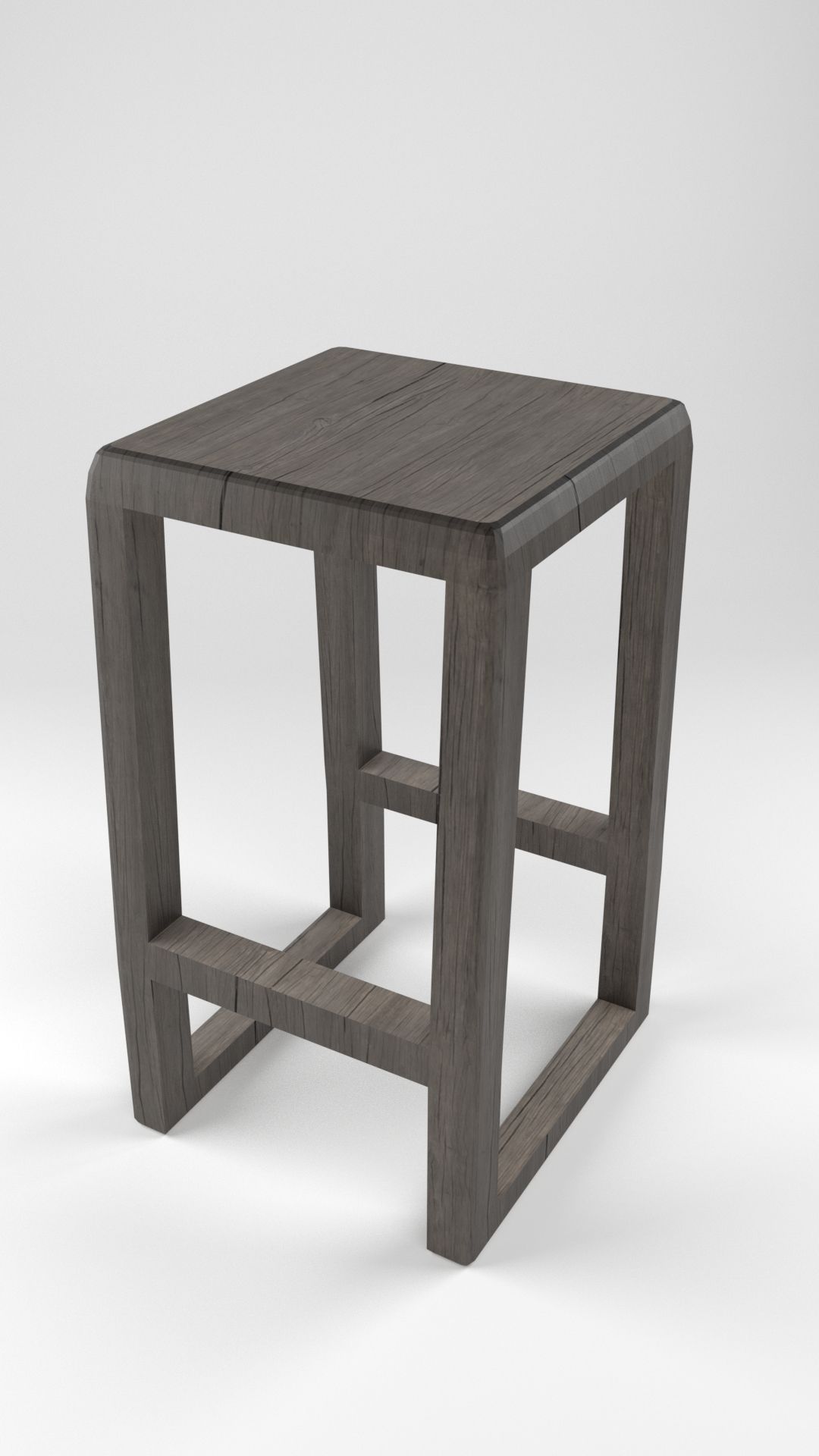 Holzhocker v2 3d model