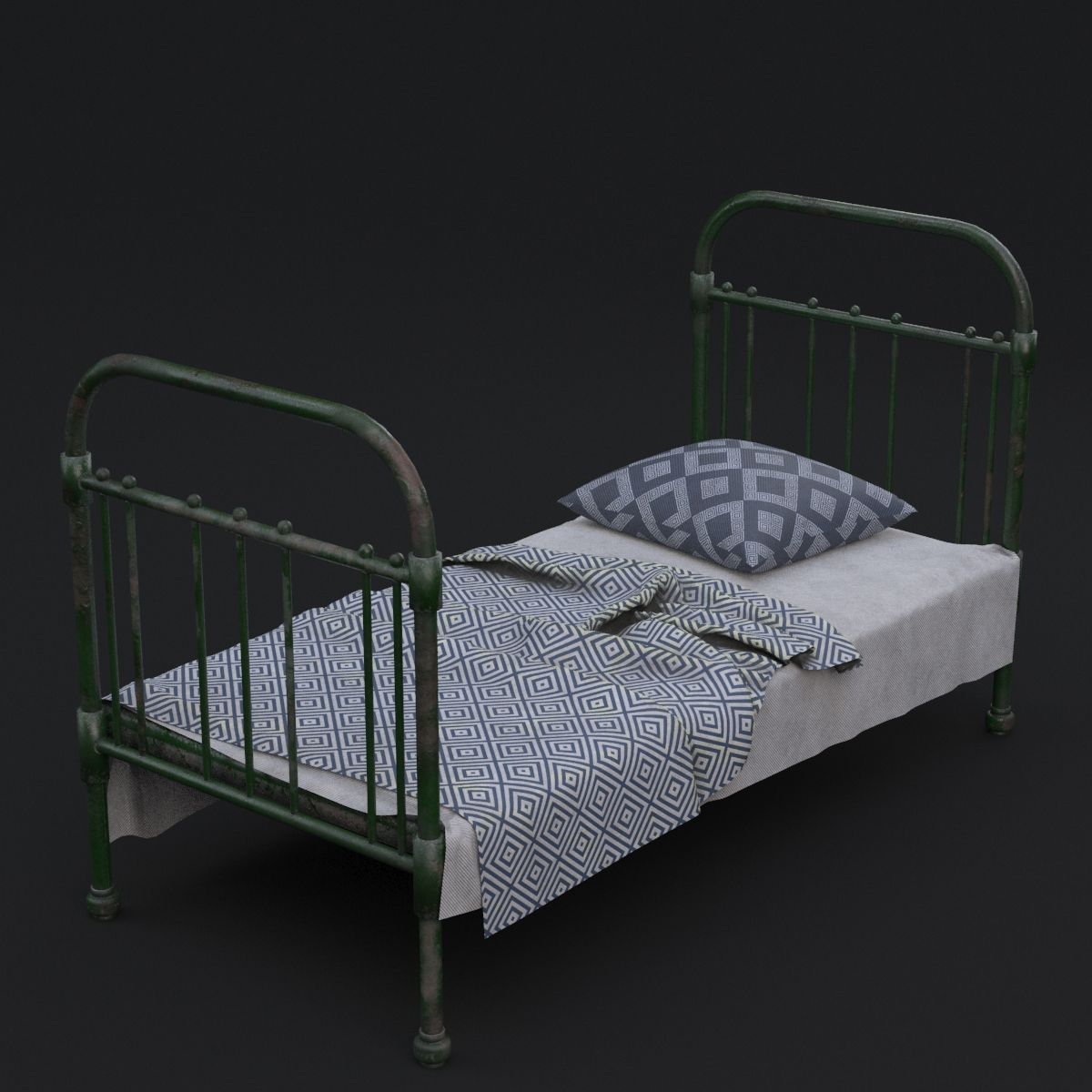 Oud bed 3d model