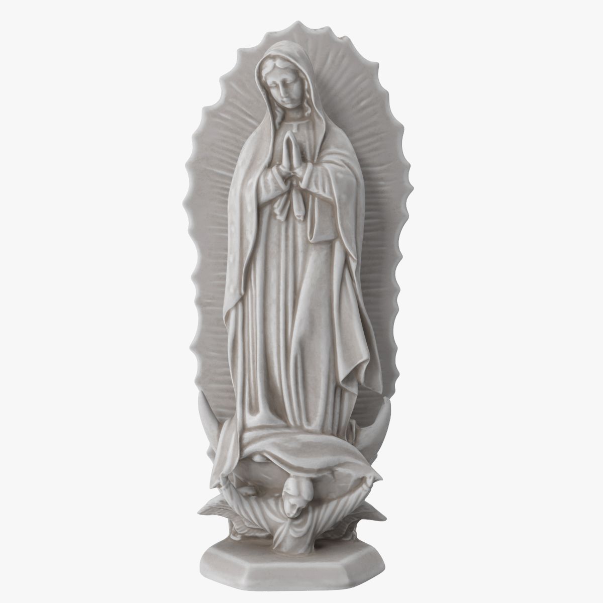 Statua di Nostra Signora di Guadalupe v2 3d model