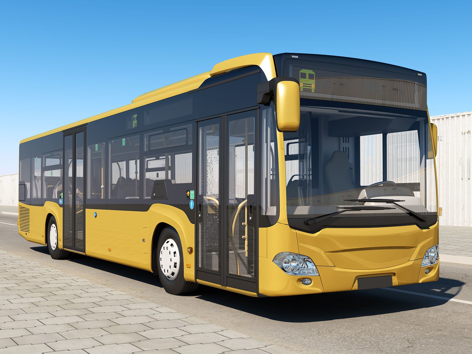 Autobus urbano 01 3d model