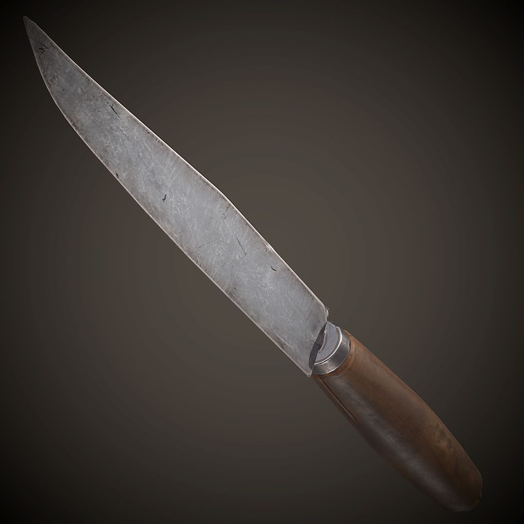 Altes sowjetisches Messer PBR Spiel bereit 3d model