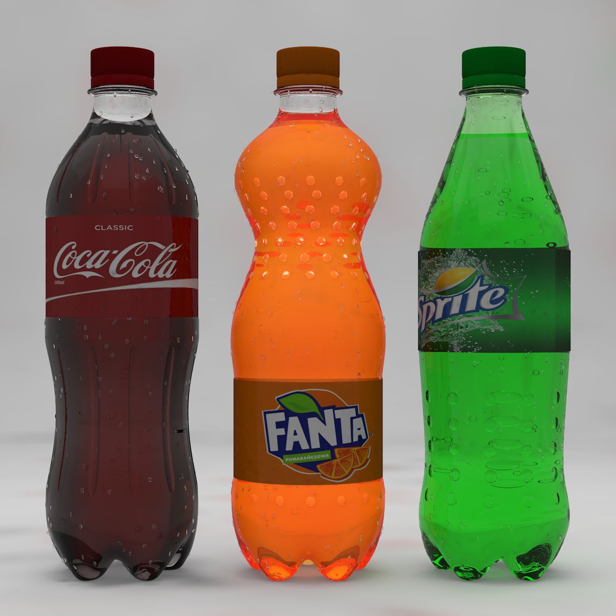 Soda Bottles 3d model