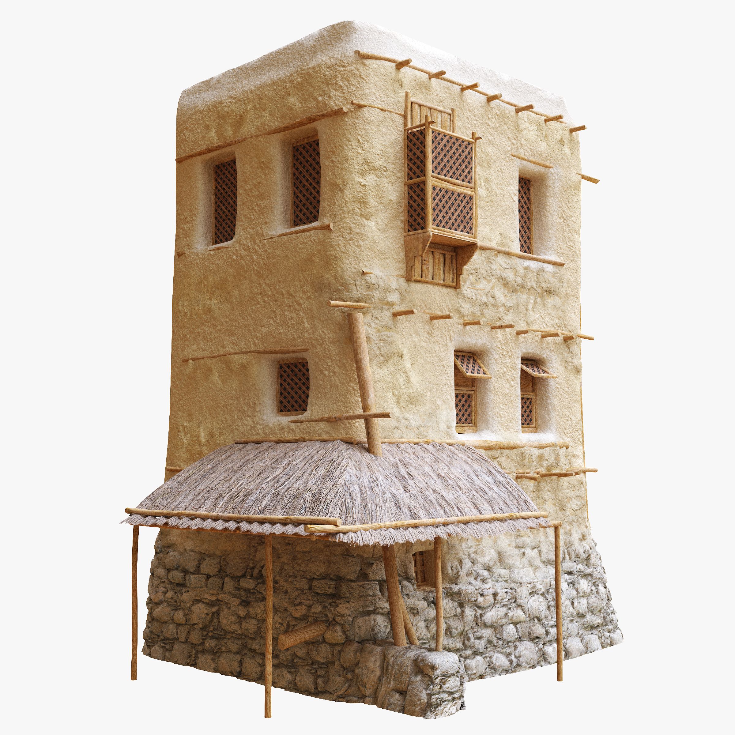 Oud Arabisch Islamitisch Huis 3d model