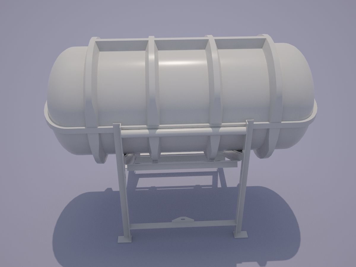 Life Raft royalty-free 3d model - Preview no. 3