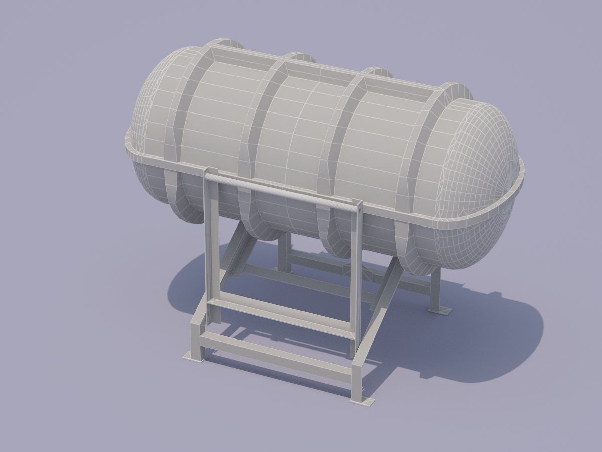 Life Raft royalty-free 3d model - Preview no. 4