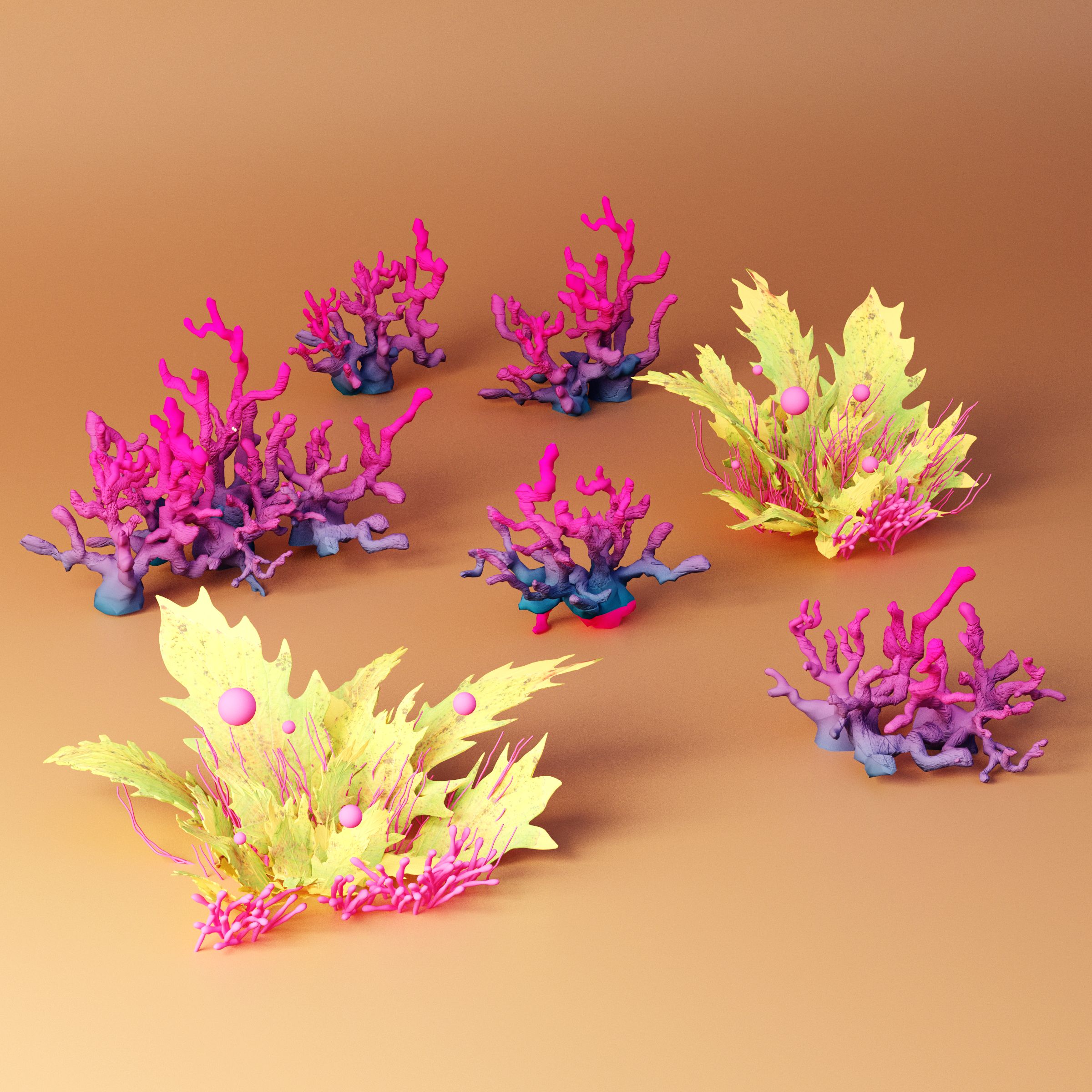 Aquatic plants 3d model