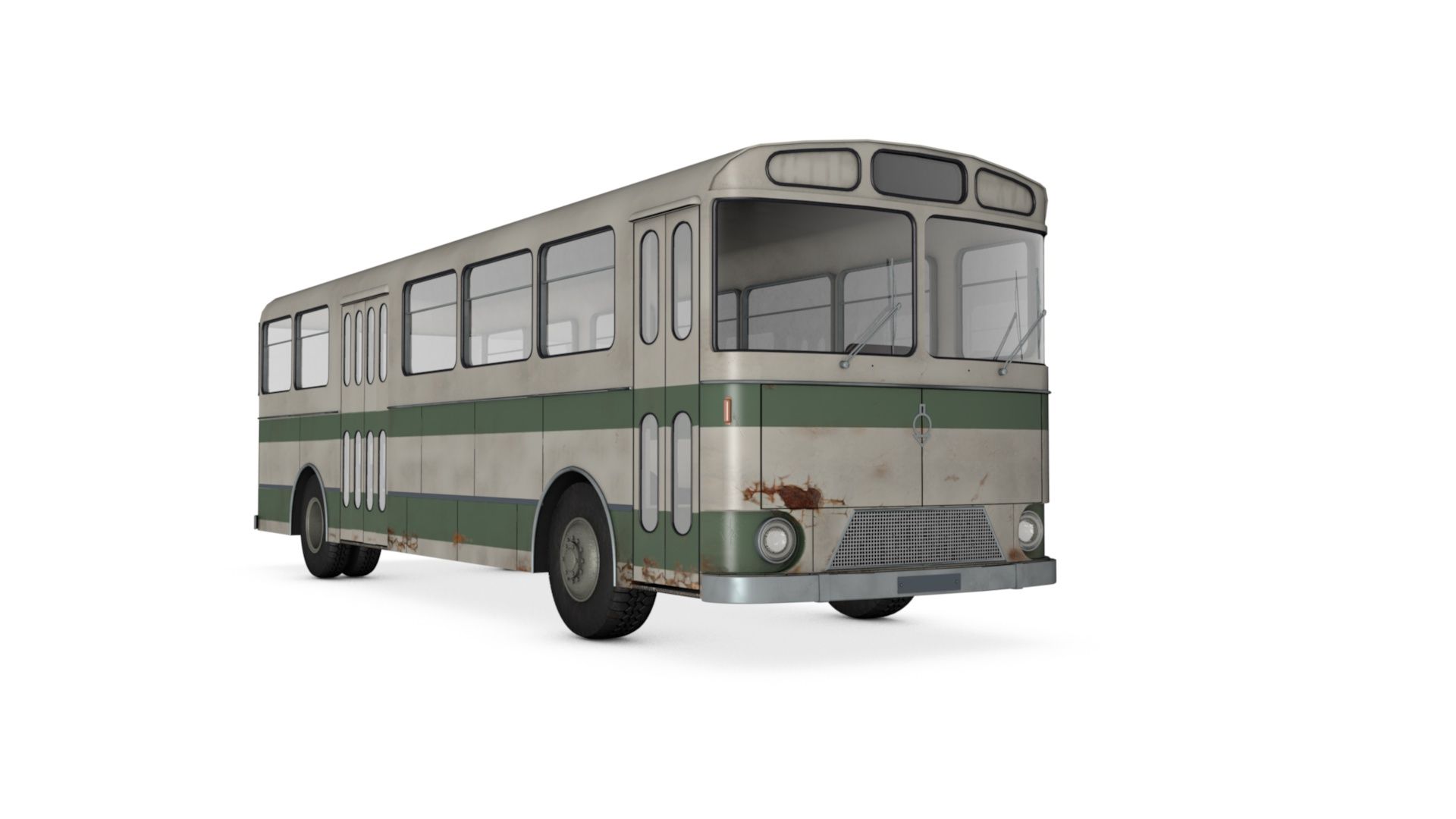 Gammal buss "Berliet" 3d model