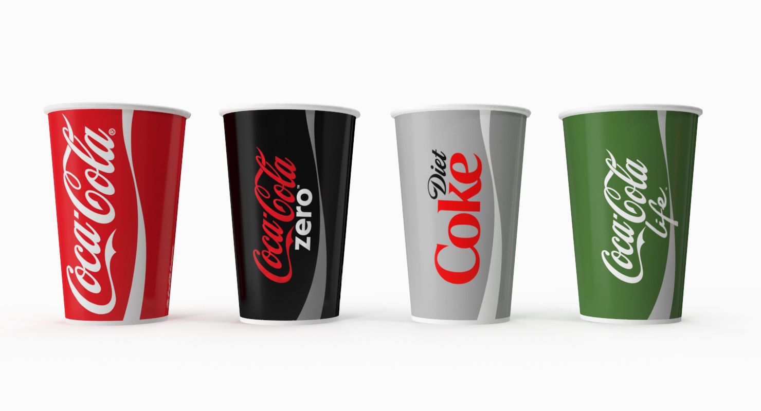 Coca Cola Soda Cups 3d model