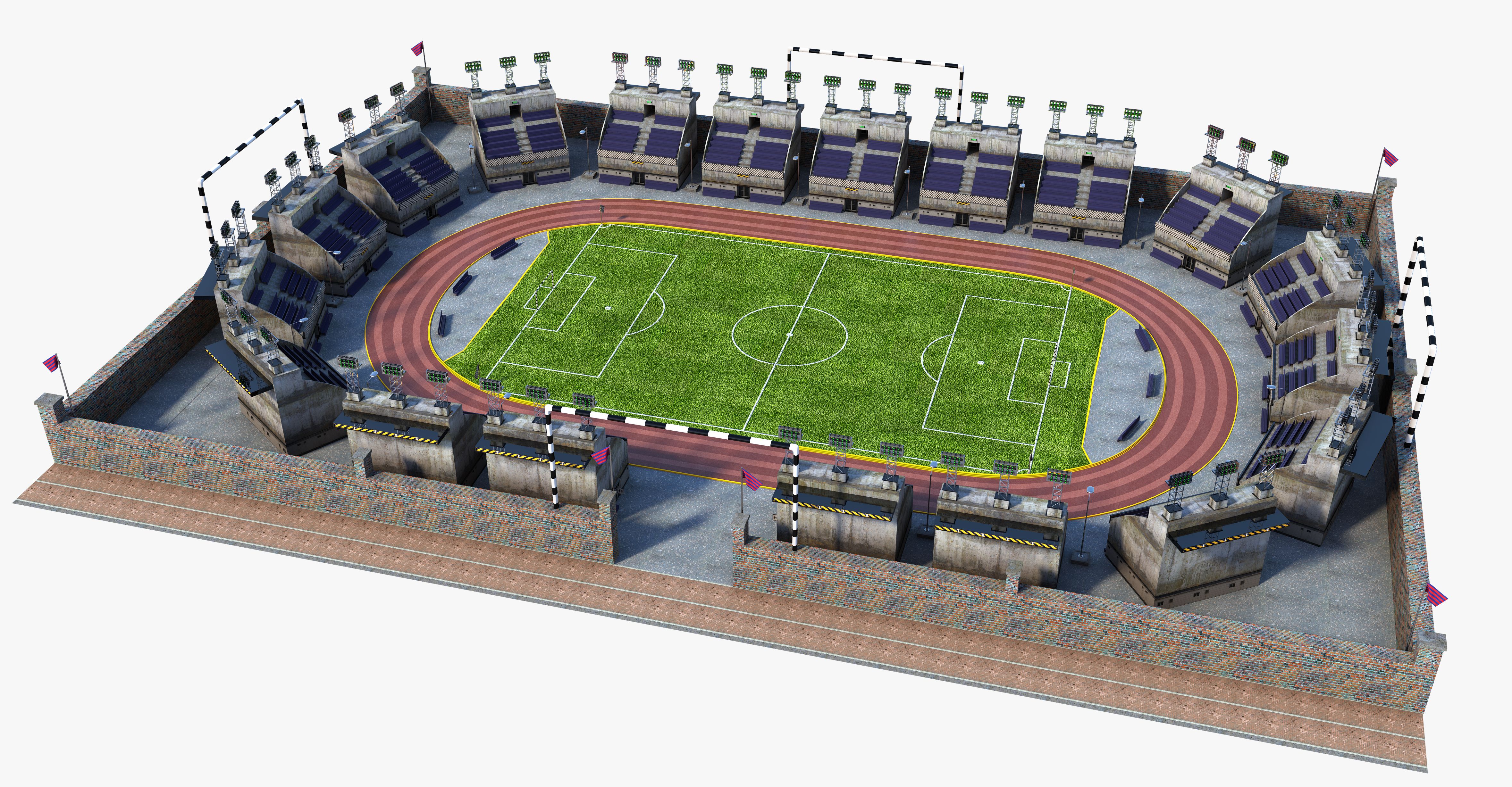 Stadio di calcio V2 3d model