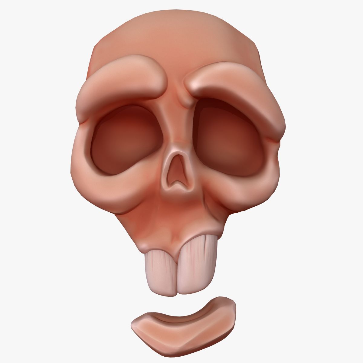 Cartoon Skull v1 3d model