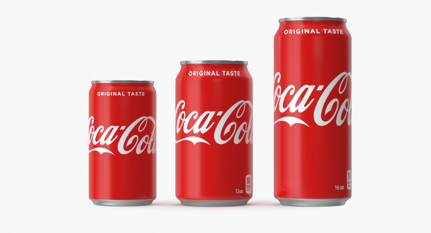 Coca Cola Оригинальные банки 3d model