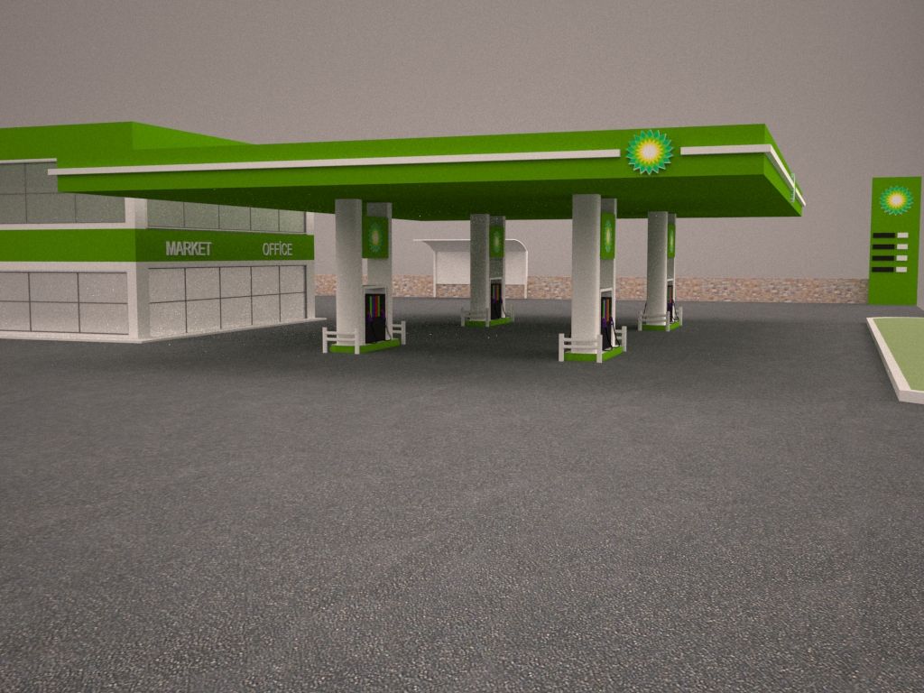 Gas Station 3d model