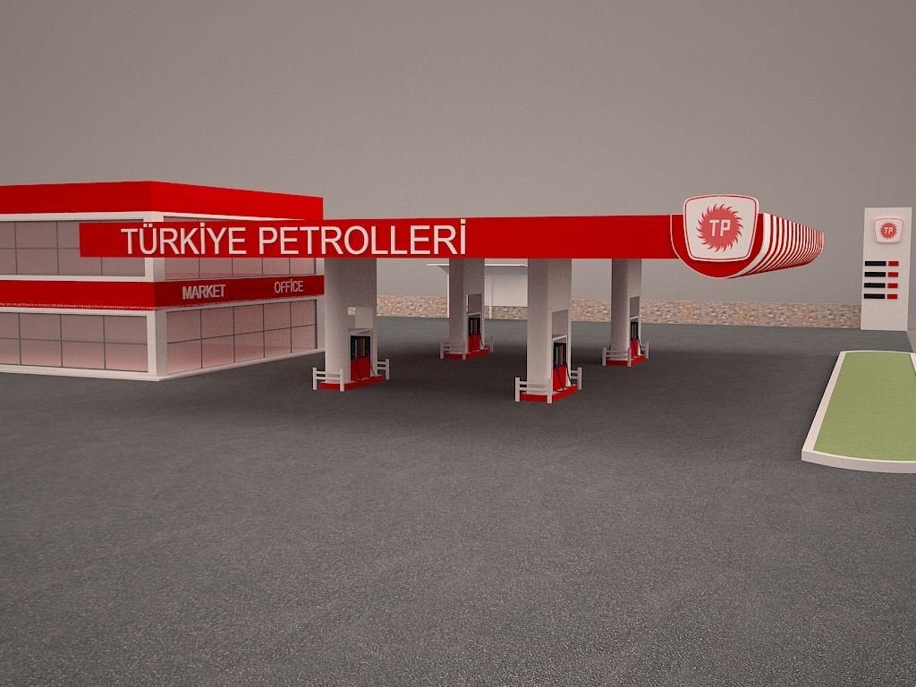 Gas Station 3d model