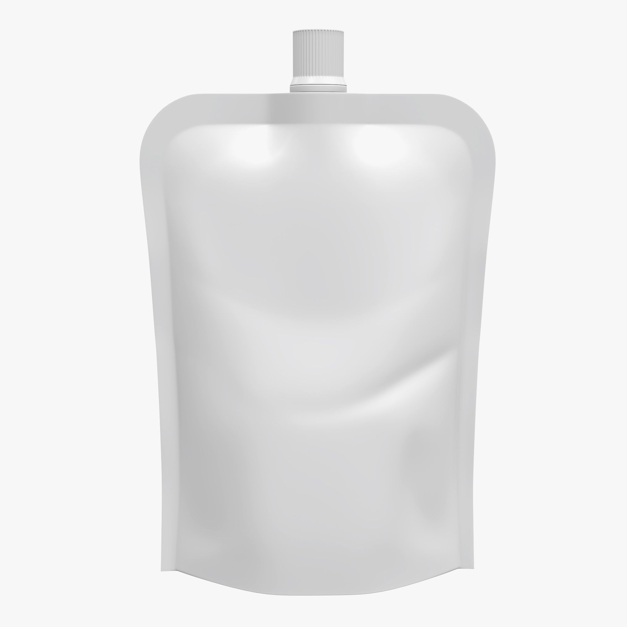 Blank Pouch Bag With Top Spout Lid Mock Up 01 3d model