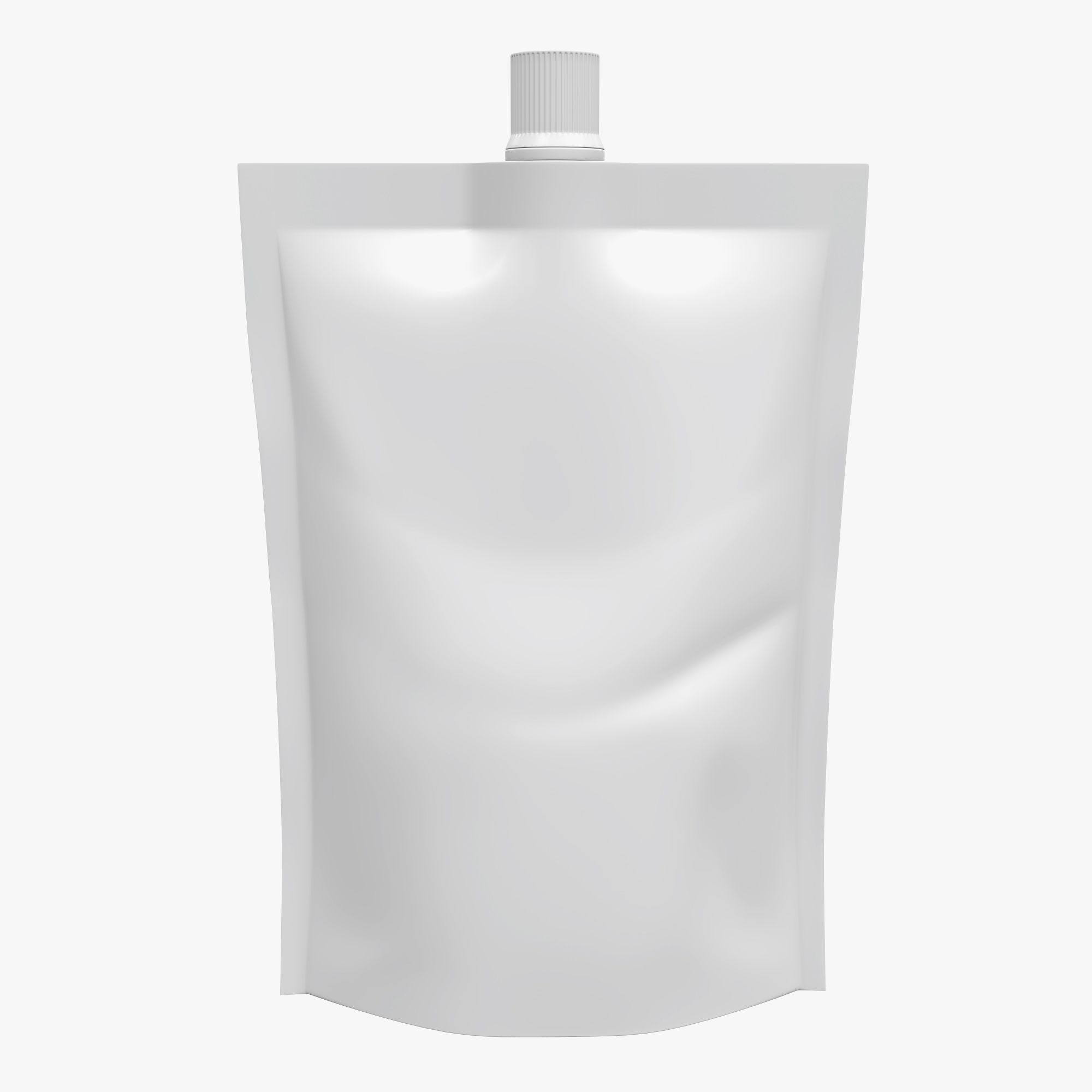 Blank Pouch Bag With Top Spout Lid Mock Up 02 3d model