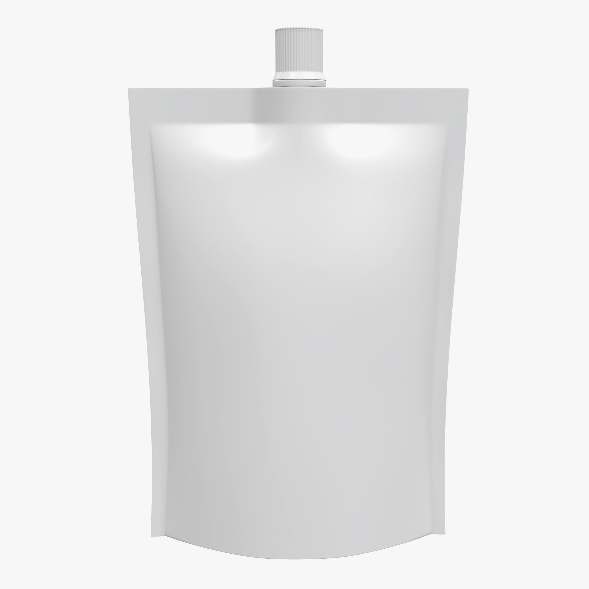 Blank Pouch Bag With Top Spout Lid Mock Up 04 3d model