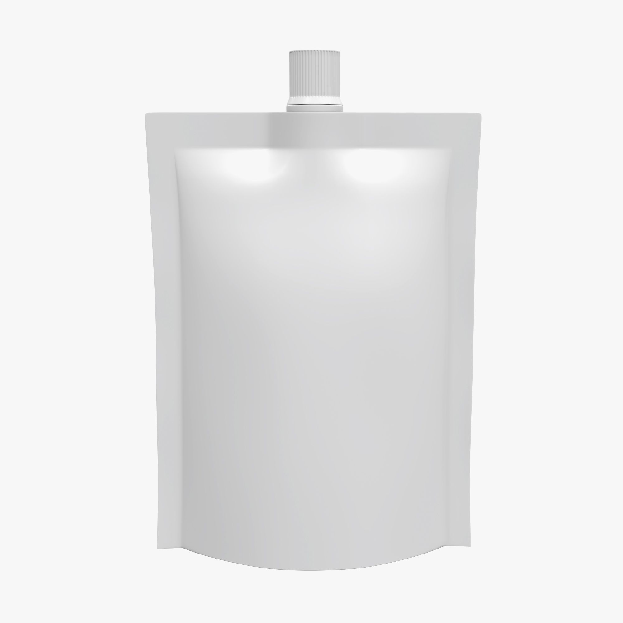 Blank Pouch Bag With Top Spout Lid Mock Up 07 3d model