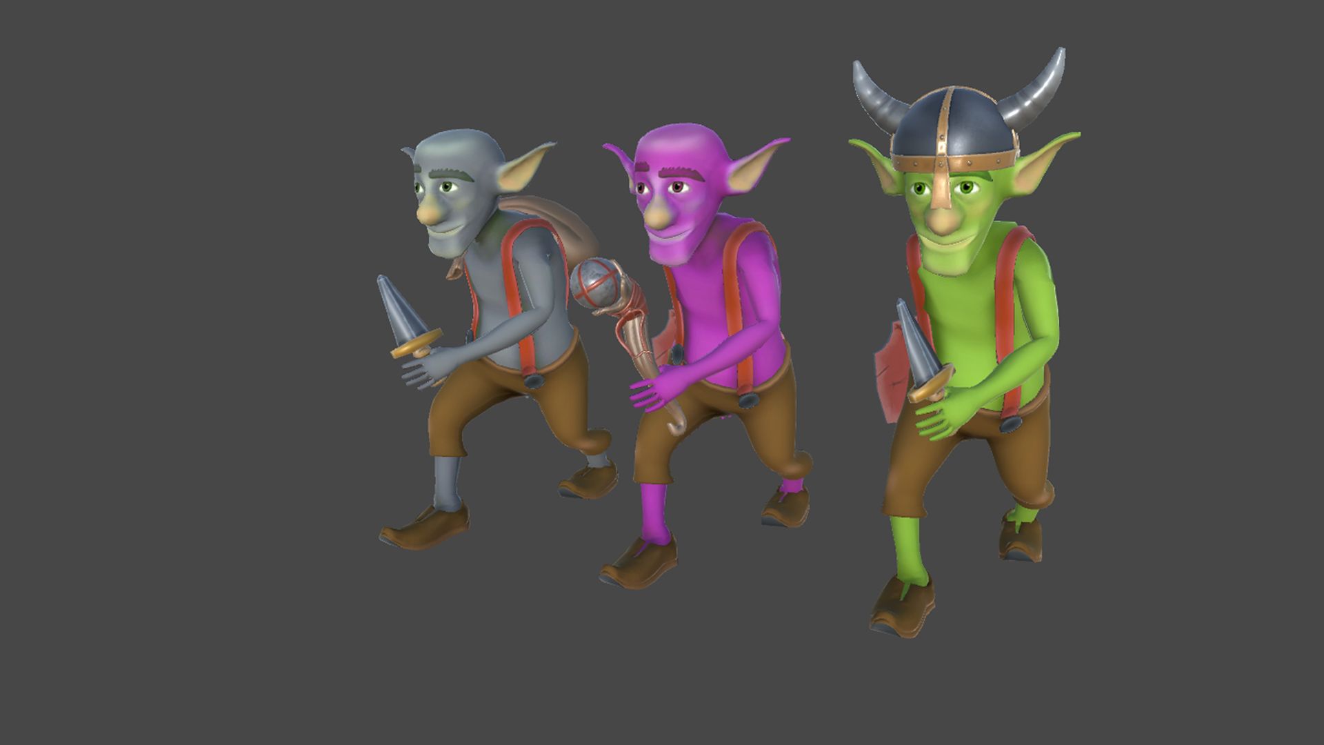 Goblins -characters with animations 3d model