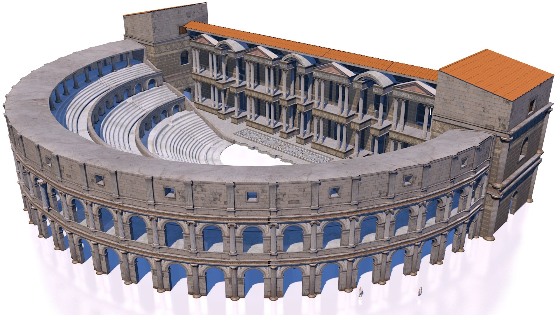 Klasik Roma tiyatrosu 3d model