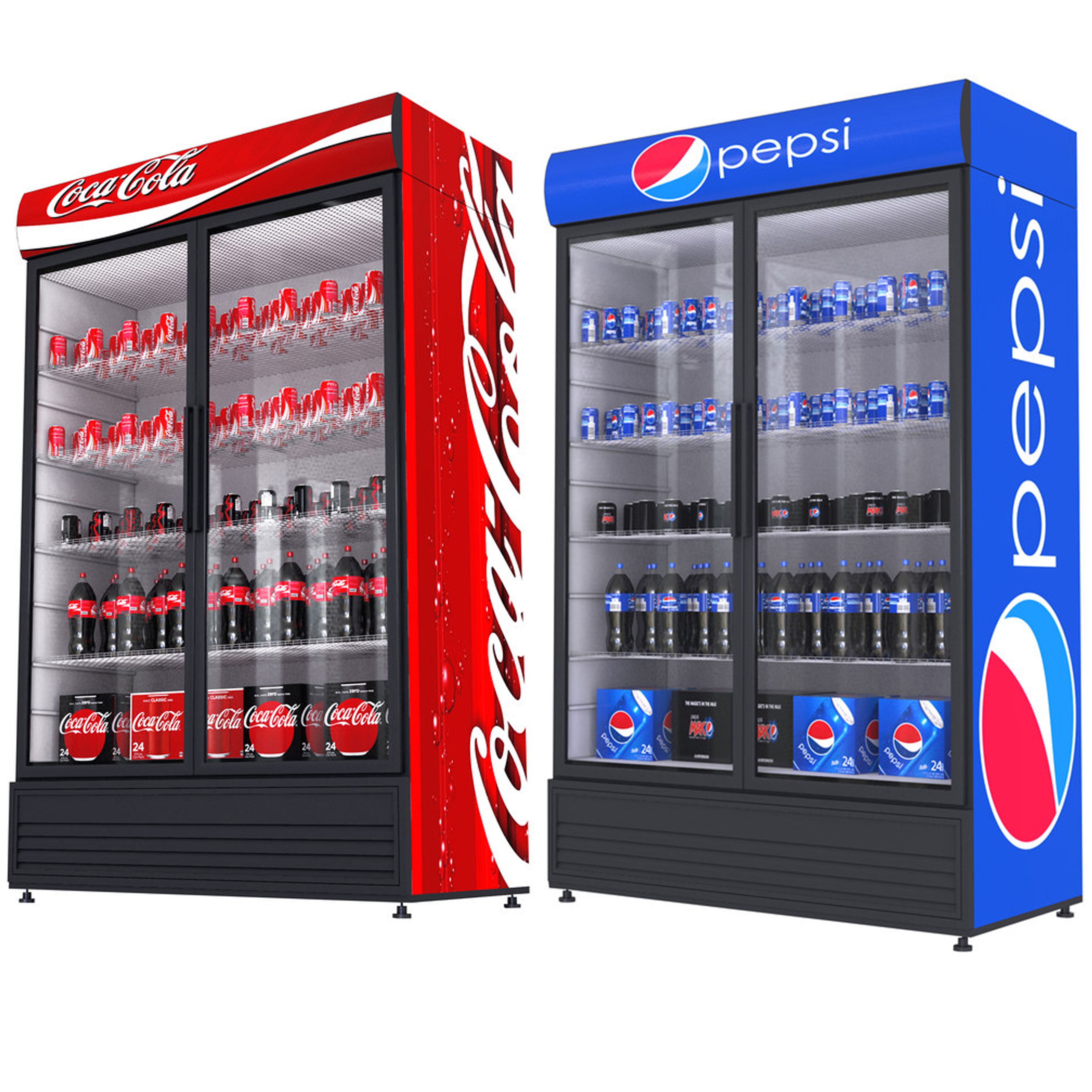 Холодильники Pepsi и Coca 3d model