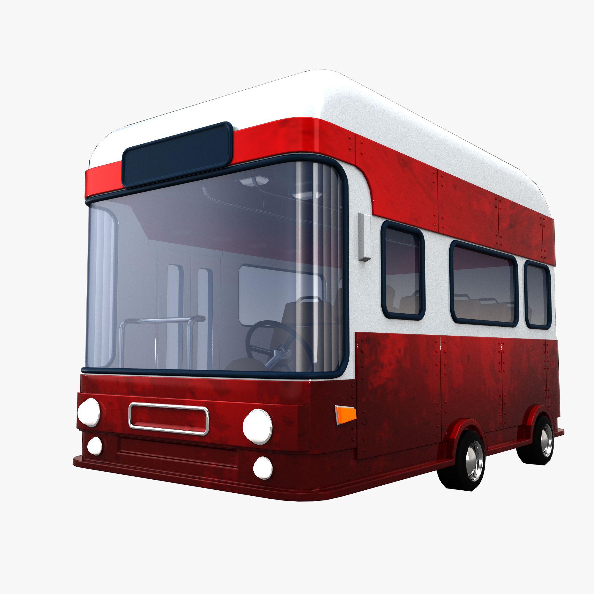 Tecknad buss 3d model