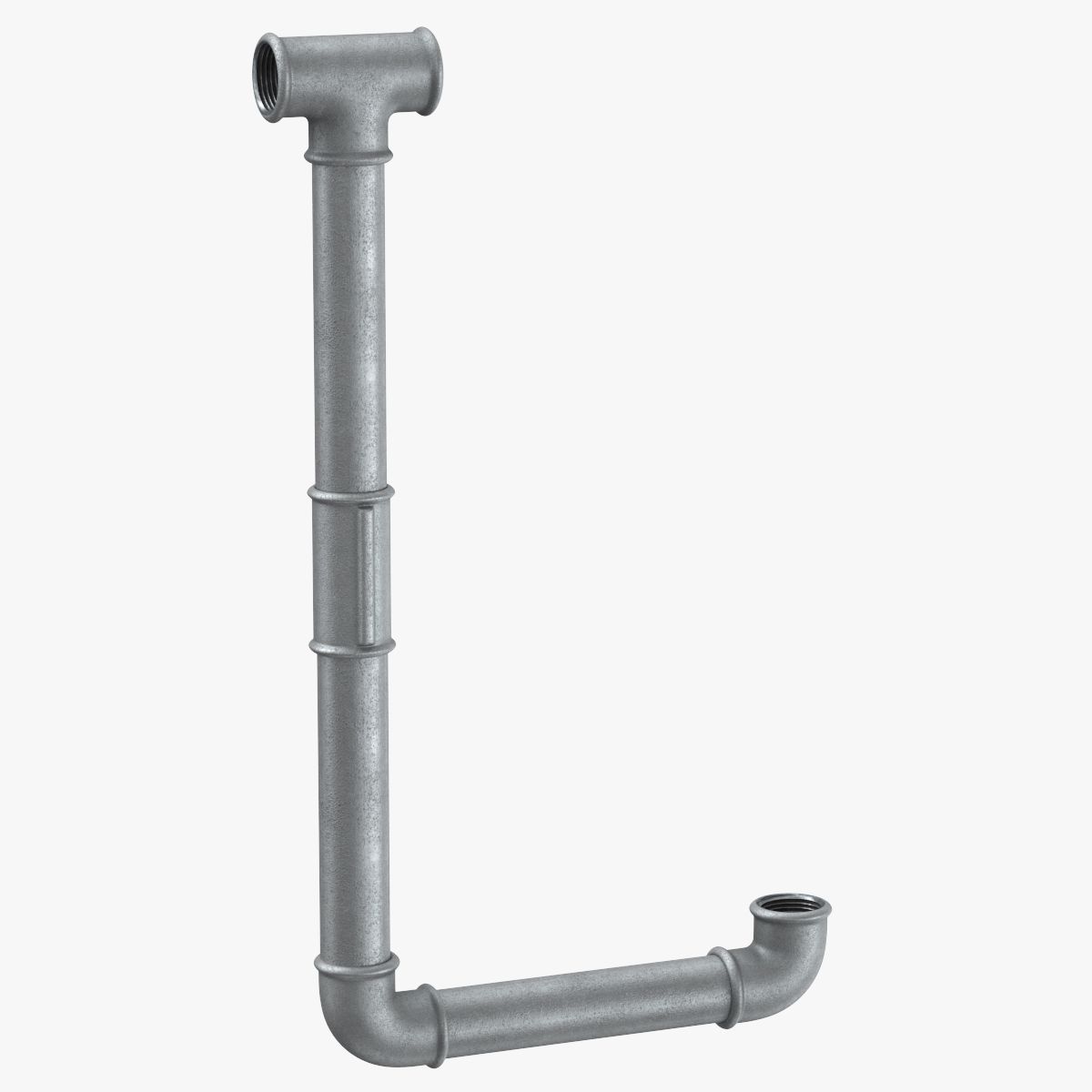 Galvanized Steel Pipe Letter L 3d model