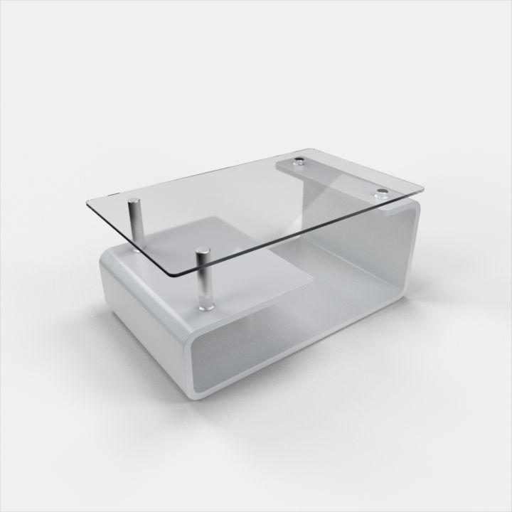 Table basse en verre 3d model