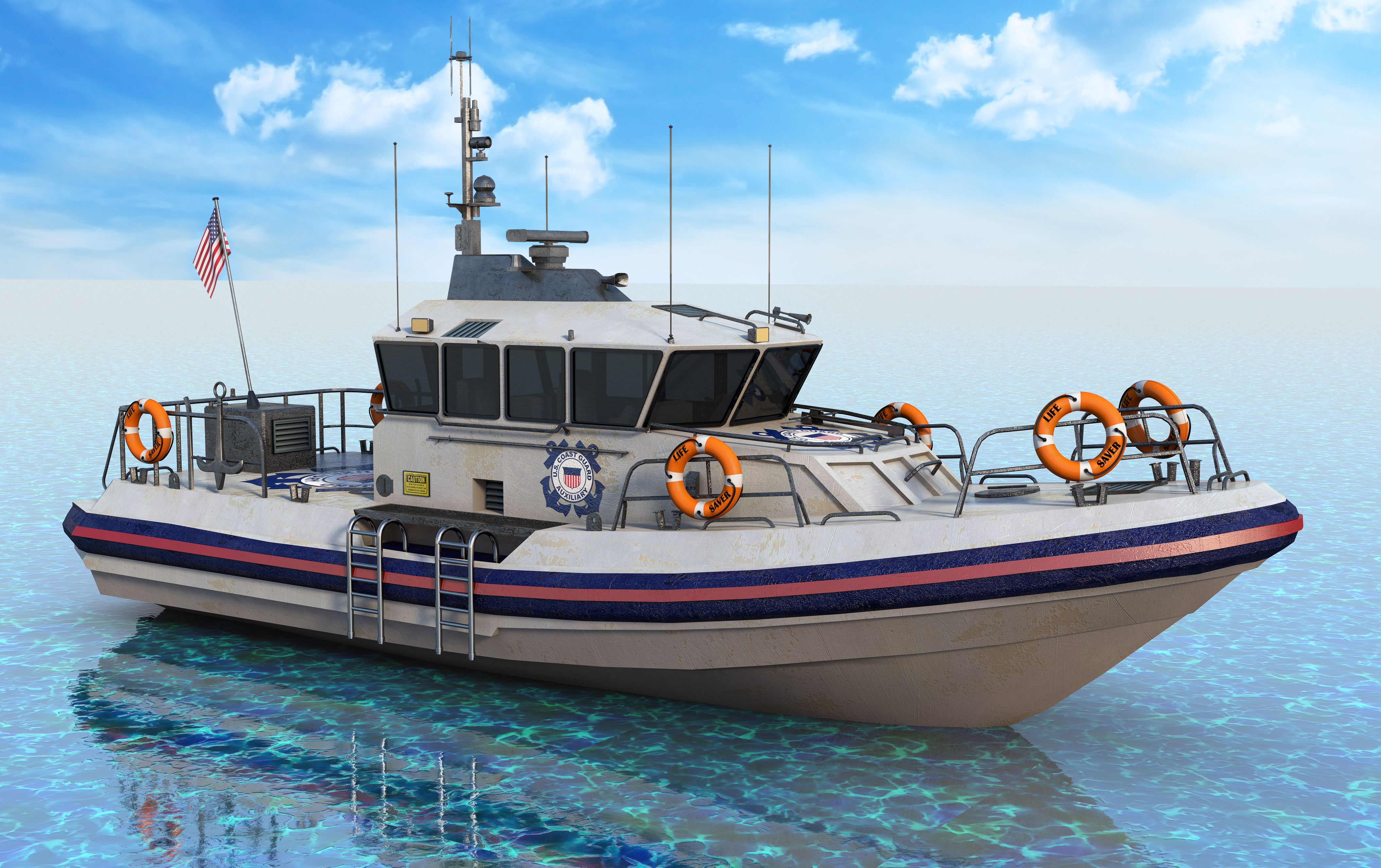 Coast Guard Boat 3d model