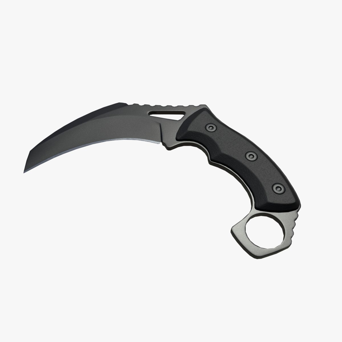 Low Poly 3D Karambit (1) 3d model