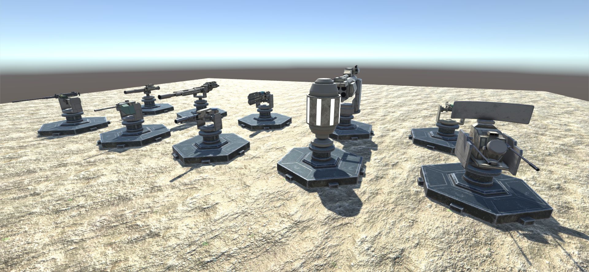 Modern Unmanned Turrets v2 3d model