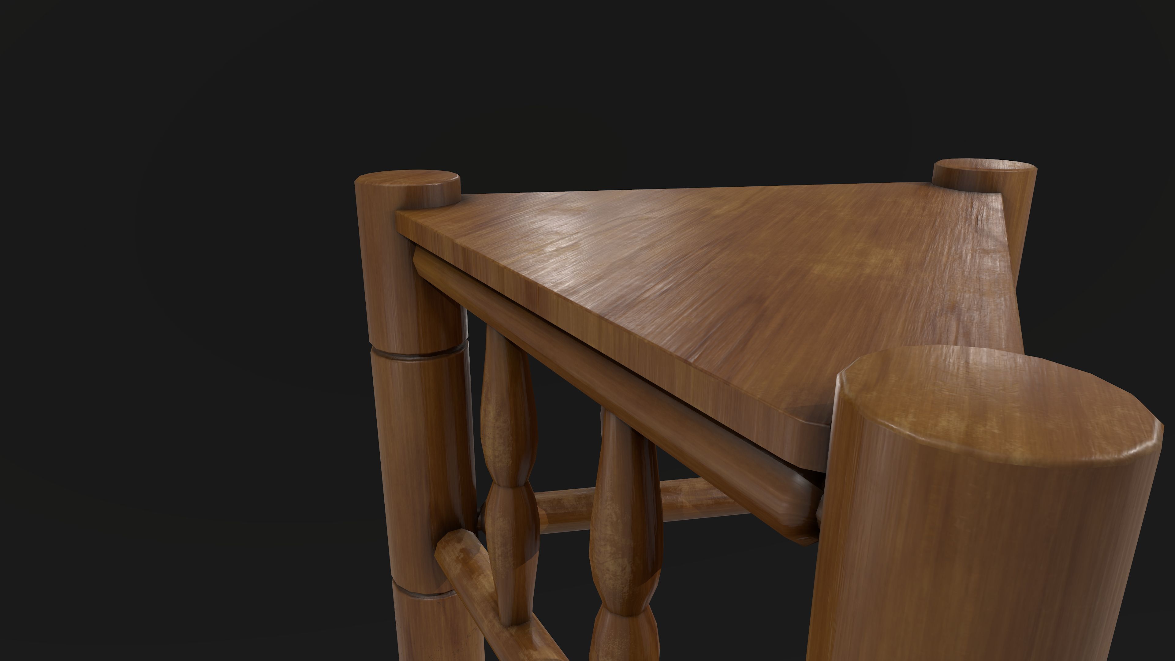 Holzhocker 2 3d model