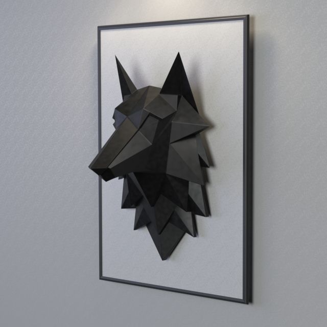 Wolf Head Low Poly 3d model