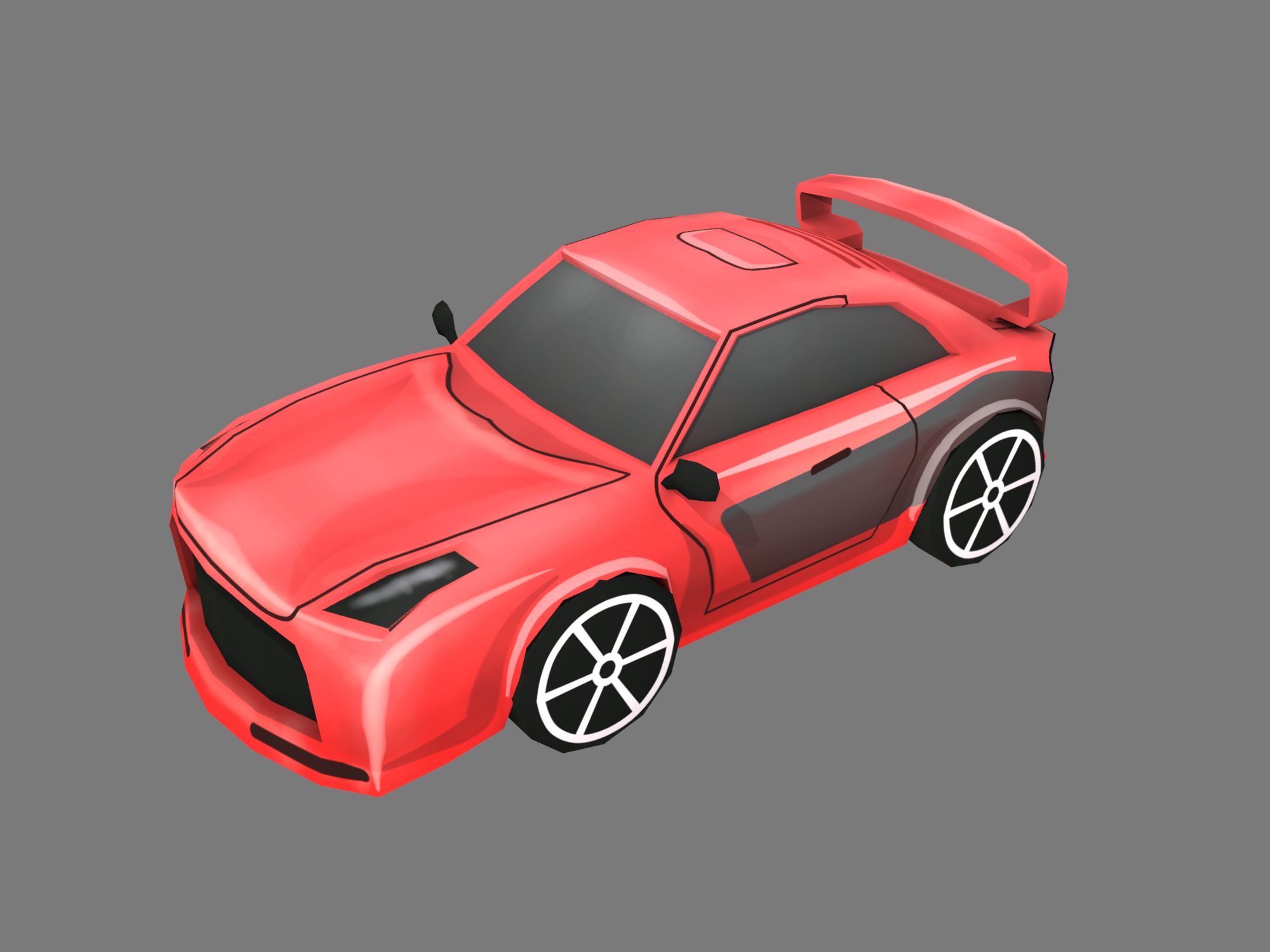 Carro dos desenhos animados 3d model