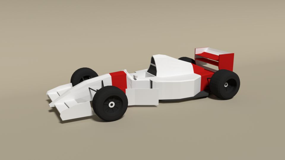 Automobile di formula bassa Poly McLaren MP4-8 3d model