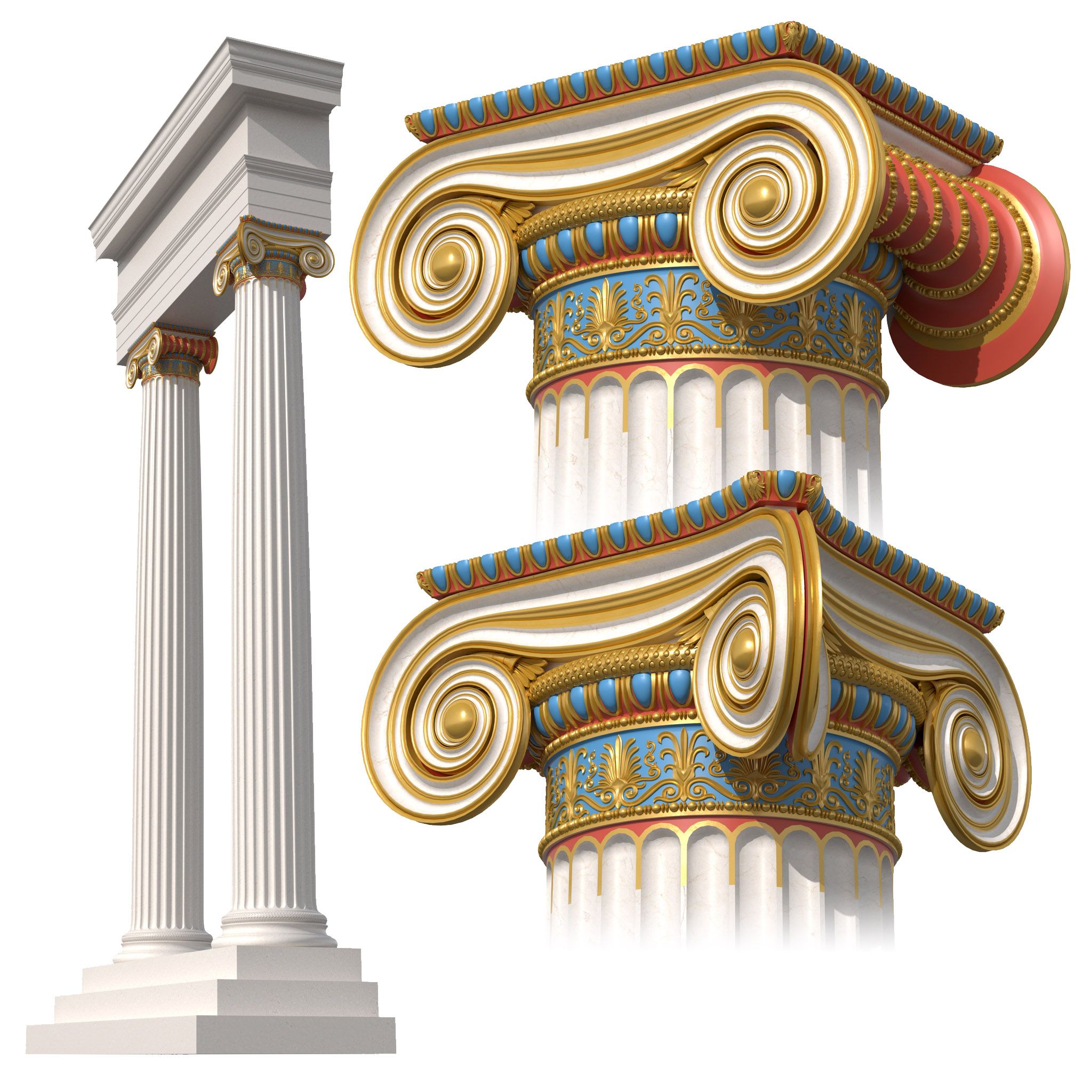 Ionische Orde Erechtheion 3d model