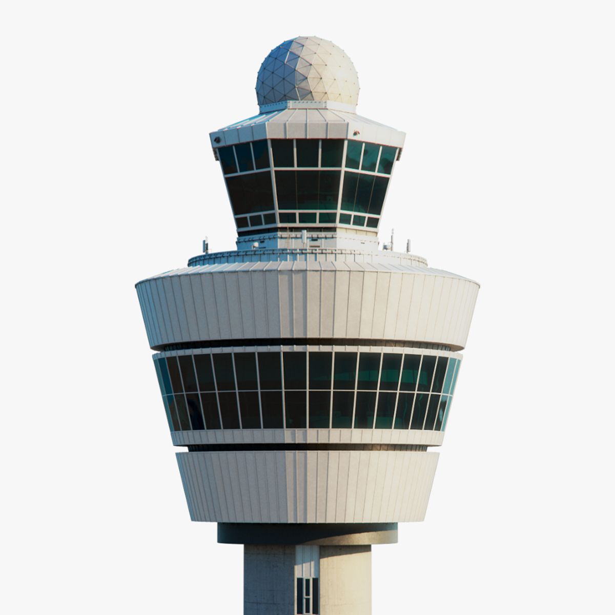 Flygplatskontrolltorn Amsterdam 3d model