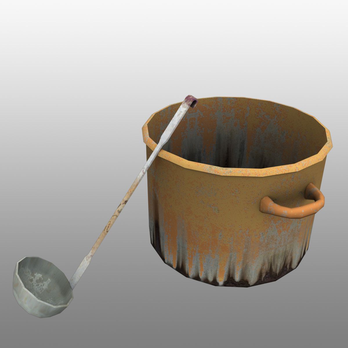 old pan cook 3d model