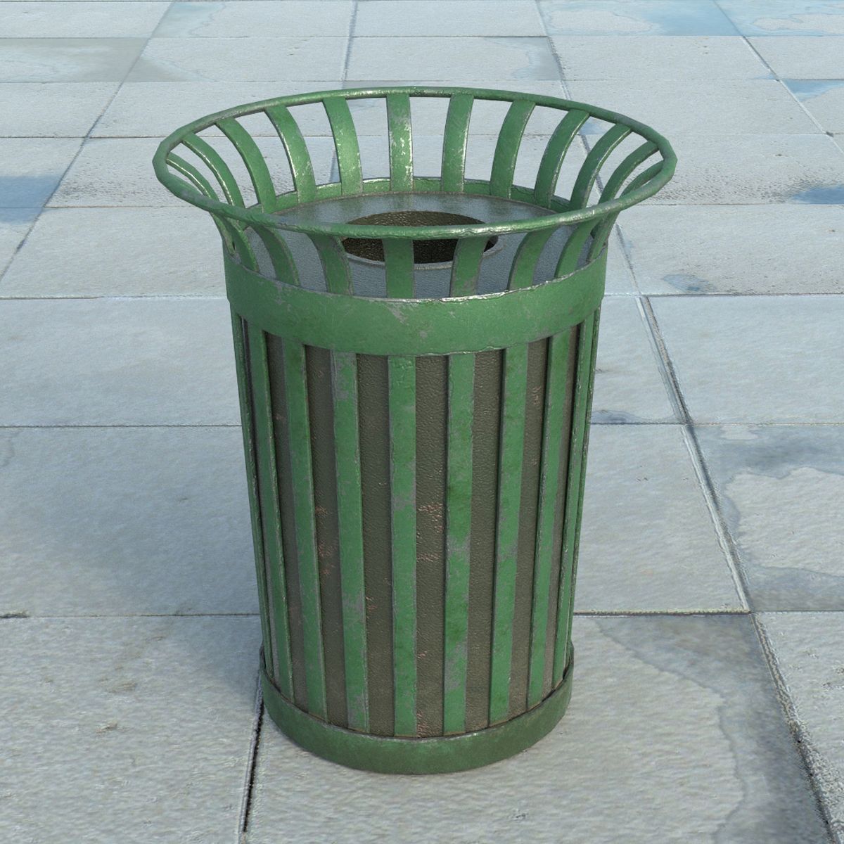 Street Bin 3d model