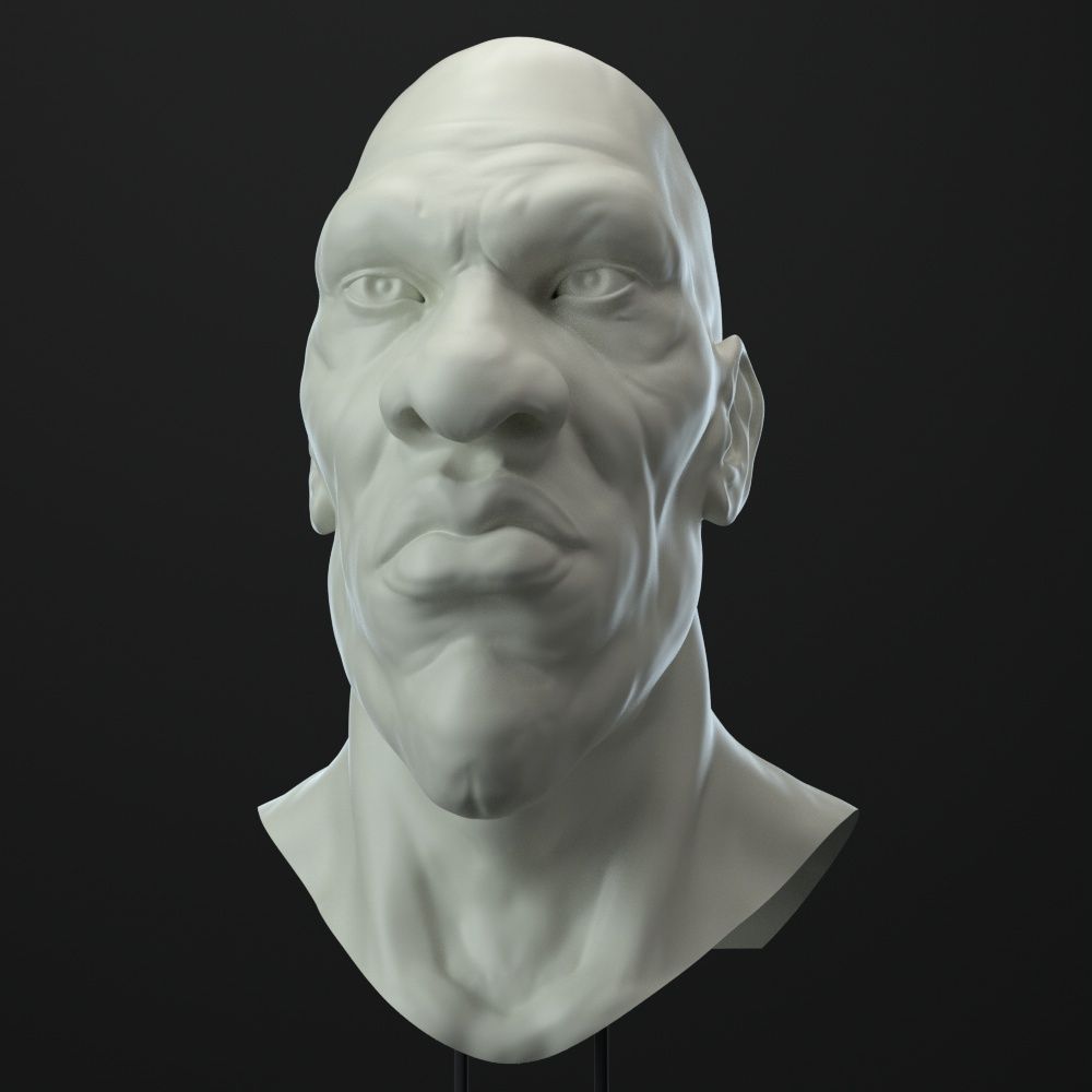 Male Head Character 3d model