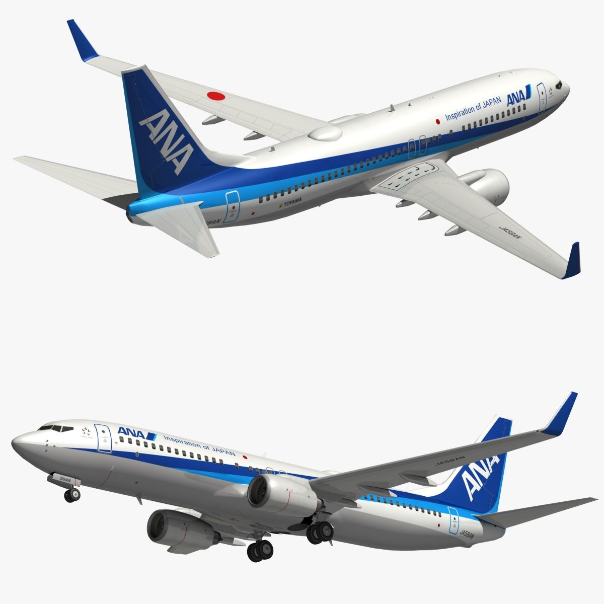 Boeing 737 800 ANA 3d model