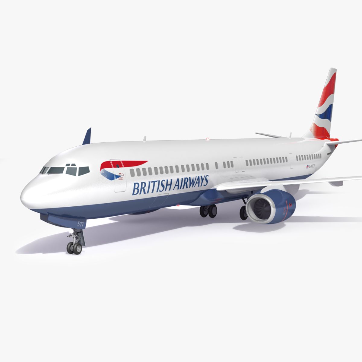 Boeing 737 British Airways 3d model