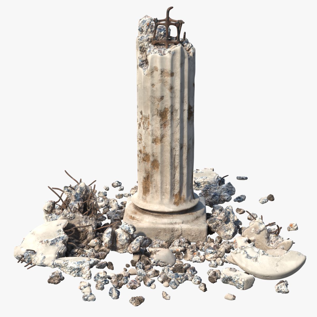 Broken Pillar 3d model