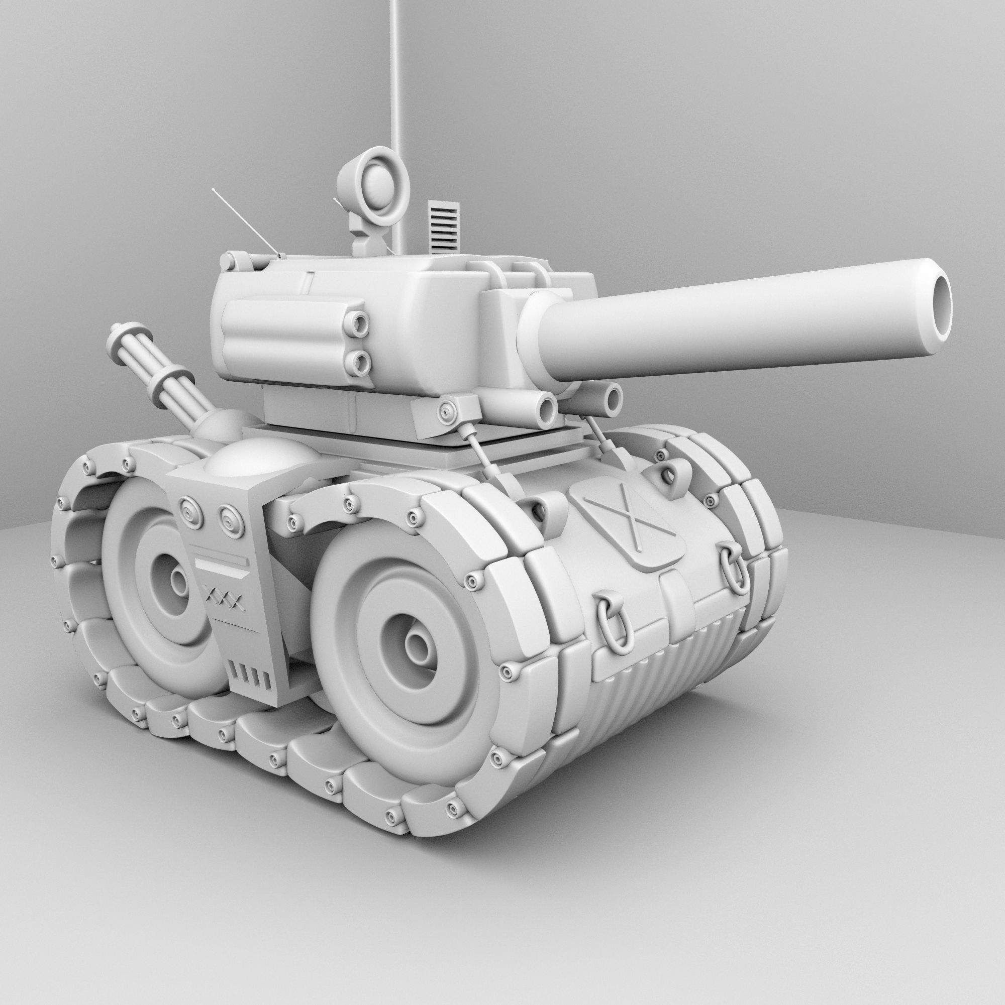 Militaire tank 3d model