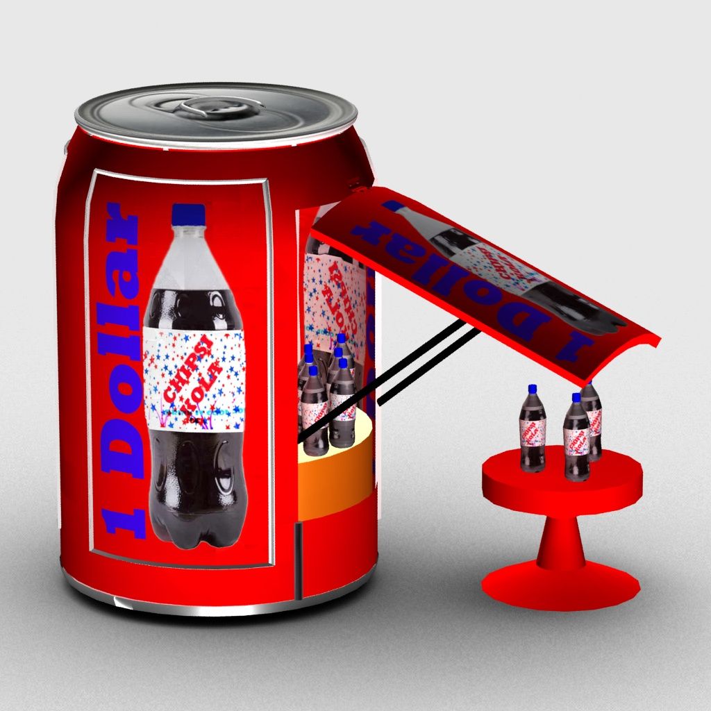 Stand de boissons gazeuses 3d model