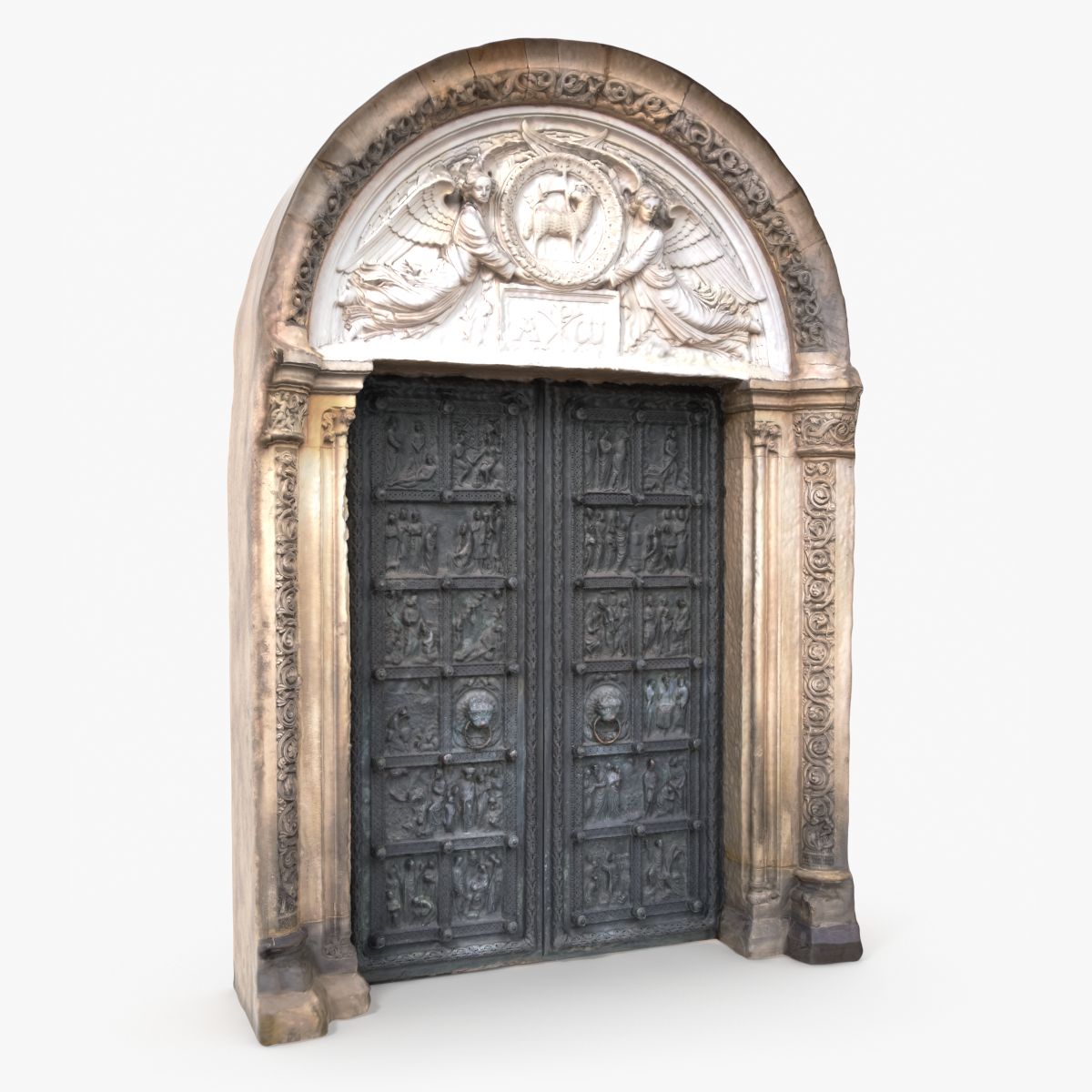 Historic Entrance with Arched Door 3d model